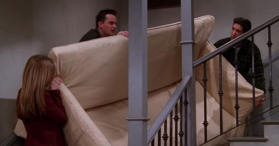 Ross, Chandler, and Rachel pivoting